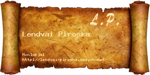 Lendvai Piroska névjegykártya