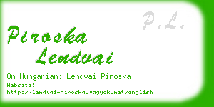 piroska lendvai business card